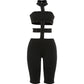 Rivet Halter Rompers Woman Sexy Hollow Sleeveless 2026 Summer Trend Sexy Skinny Stretch Clubwear Activity Playsuit