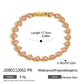 Zircon Star Metal Chain Bracelet Bangle Gold Plated Stainless Steel Watproof Summer Trendy Wrist Jewelry For Women