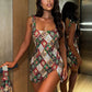 Multicolour Pattern Sequins Sexy Mini Dress Women Fashion Square Collar Sleeveless Backless Sparkle Club Party Dresses