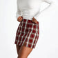 Women Y2k Gingham Plaid Mini Skirt Casual High Waist Split Hem Bodycon Business Pencil Skirt Work Office Outfits