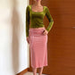 Fashion Chic Velvet 2 Piece Set Woman Autumn Square Collar Full Sleeve T-Shirts+Bandage Tassel Long Skirts Elegant Suits