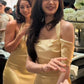 Satin Halter Maxi Dress Women Short Sleeve Low-Neck Off-Shoulder Summer Fashion Wedding Party Chic Elegant Vestidos