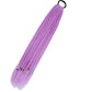 Synthetic 24inch Girls Colored Box Braided Ponytail With Elastic Rubber Band Hair Extensions Rainbow Color Box Pigtail Hairpiece