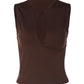 Cutout Sleeveless Cropped Tops 2026 Summer Clothes for Women Fashion Sexy Black Tank Top