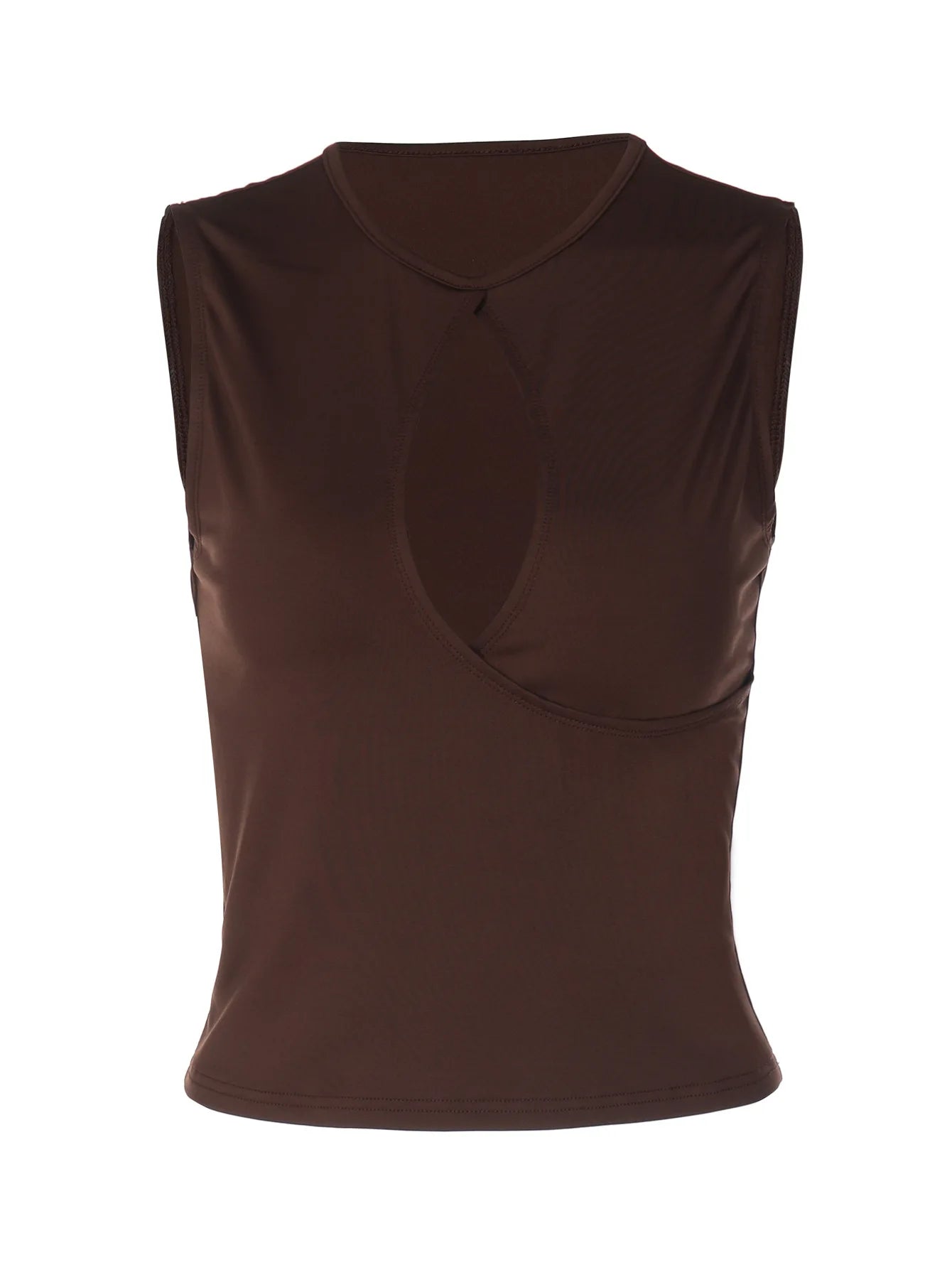 Cutout Sleeveless Cropped Tops 2026 Summer Clothes for Women Fashion Sexy Black Tank Top