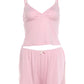 Sporty Streetwear Women Trend Simple 2-Piece Set Trend Fashion Bow Appliques Low Chest Camisole+Shorts Hottie Suits