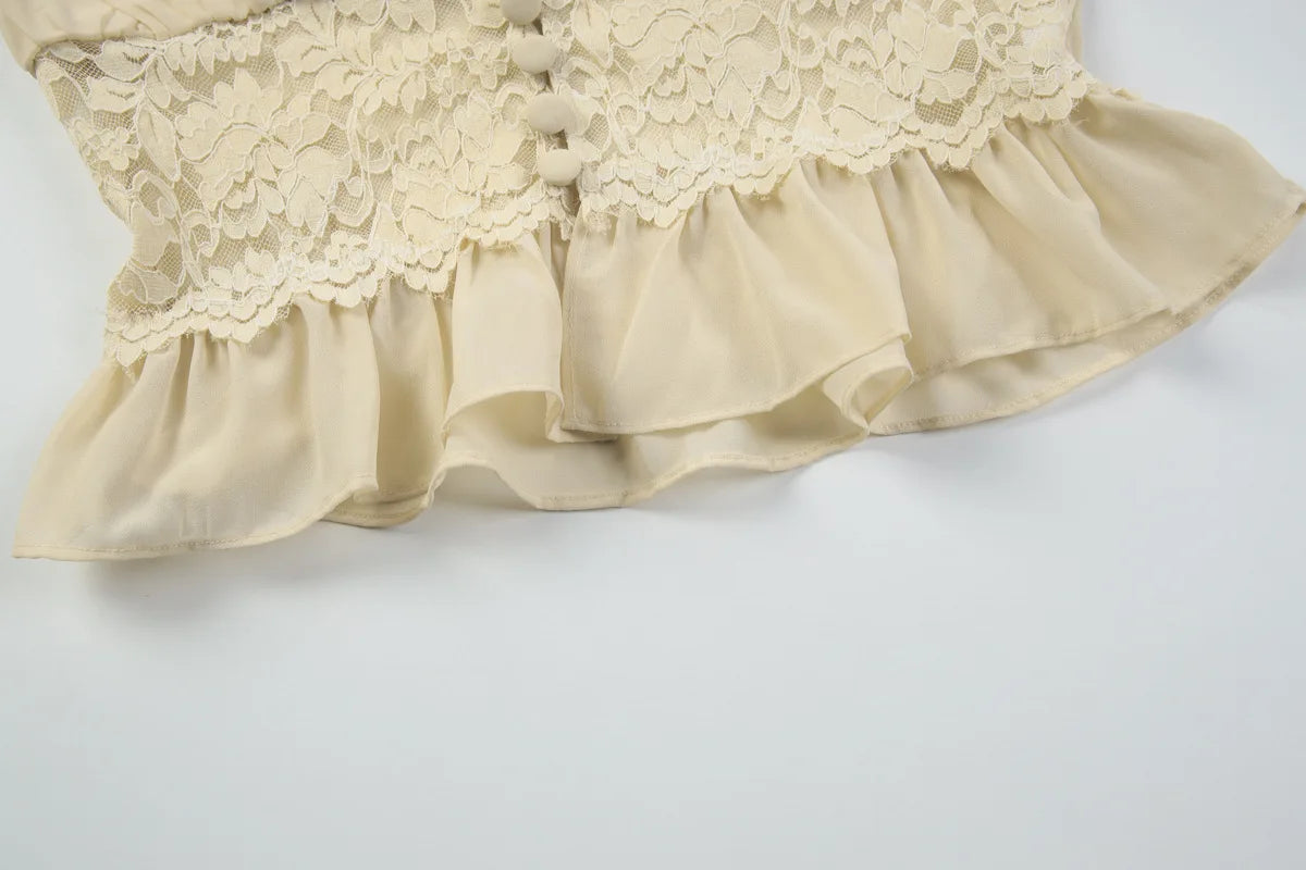 2 Piece Set Lace Chiffon Cardigan Top Long Skirt Spring Traveling Cruise Outfits for Woman Matching Sets