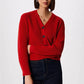 Women V Neck Ribbed Knit Cardigan Button Down Long Sleeve Cropped Sweater Loose Basic Knitwear Fall Winter Jumpers