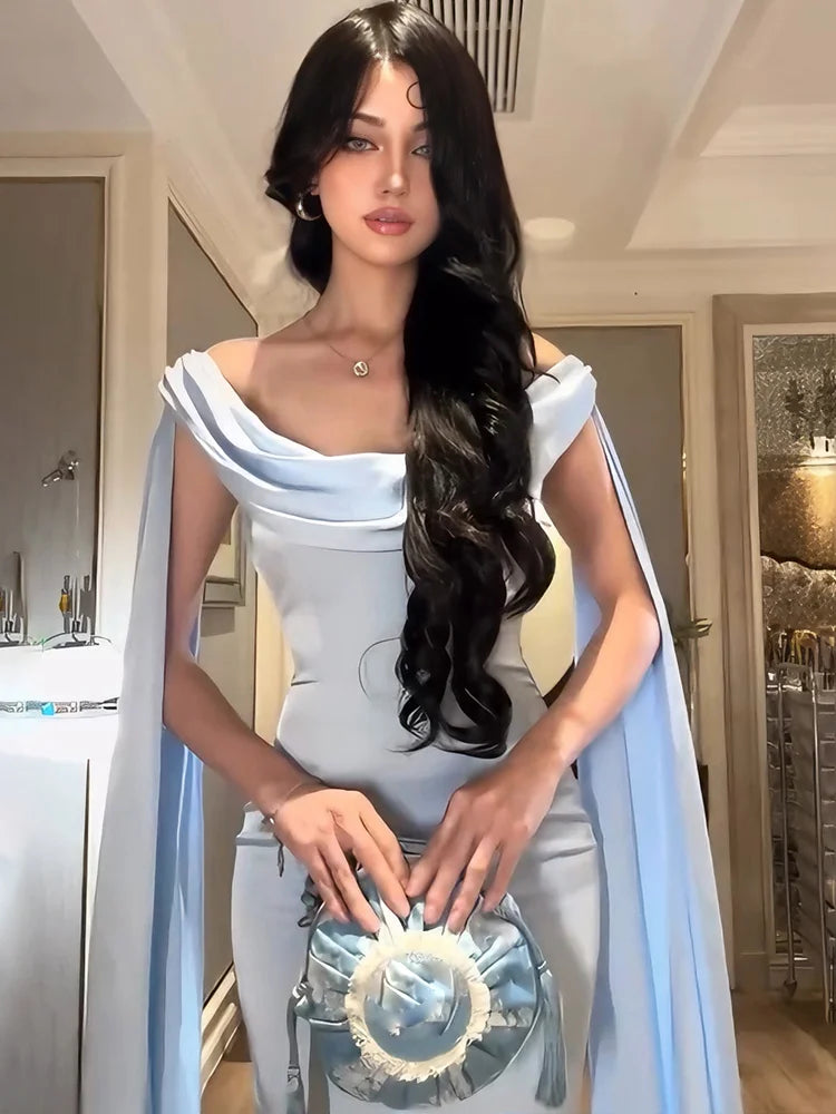 Backless Bandage Maxi Dress Women Long Tassel Low-Neck Solid Skinny Elegant Birthday Party Chic Vacation Vestidos