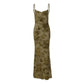 Chain Sleeveless Backless Maxi Dress Women' S Clothes Sexy Green Floral Party Dresses Summer 2026