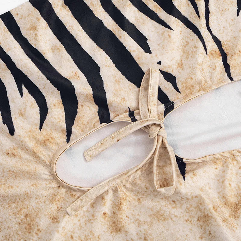 Print Stand Collar Tie Front Hollow Sleeveless Crop Tops Y2k Streetwear 2026 Summer Women Graphic T Shirts