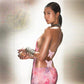 Butterfly Backless Deep V Long Dresses Y2k Fairy Pink Print Party Dress for Women 2023 Sexy Club Outfits