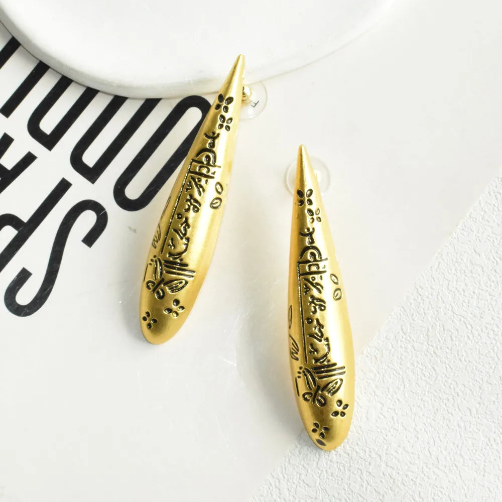 Baroque Style Vintage Resin Big Eyes Dangle Earrings For Women Jewelry New Arrival Fashion Exaggerated Lady Ears' Accessories