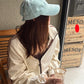 Vintage Washed Fashion Raw Edge Letter Embroidery Soft Top Baseball Cap Fashion Versatile for Women
