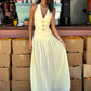 Halter Backless Sexy Maxi Dress Women Gown Fashion Starfish Decoration Deep V Neck Sleeveless Beach Club Party Dresses