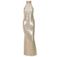 Halterneck Backless Mermaid Maxi Dresses Women 2025 Elegant Sexy Party Dress Women Evening Gown