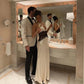 Elegant Lace Trim Satin White Maxi Dress Deep V Backless Long Gown Dresses for Ladies Sexy Birthday Outfits