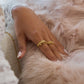 18K Gold Plated Stainless Steel Geometric Fashion Ring Waterproof Anti Allergic colorfast Fashion Jewelry Unisex 2024