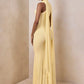 Women Sexy Mermaid Maxi Dress Halter Sleeveless With Flowing Cape Backless Bodycon Long Formal Evening Party Dress