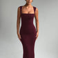 Square Collar Sleeveless Sexy Maxi Dress For Woman Fashion Spring Summer New High Waist Bodycon Club Party Long Dress