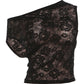 Sexy Off Shoulder Crop Tops Woman Summer Trend Lace Patchwork Skew Collar Shape Waist High Street Fashion Style Tees
