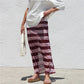 Y2K Casual Womens Striped See Through Mesh Long Skirt Elastic Waist Flared Hem Sheer Maxi Skirt Street Vacation Outfit