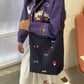 2025 Winter New Arrivals Basic Drawstring Multi Color Checkered Shoulder Bag For Woman