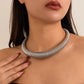 Exaggerated Heavy Metal Chunky Torques Choker Necklace for Women Trend Vintage Thick Chain Grunge Jewelry Steampunk Men