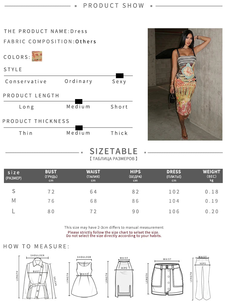 Sexy Colorful Print Dress Women Fashion Square Collar Sleeveless Hottie Trend Chic Midnight Street Club Party Bodycon