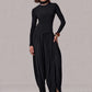 Long Sleeve Draped Sexy Jumpsuit Women Overalls Autumn Winter New Patchwork Solid Turtleneck High Waist Slim Jumpsuis