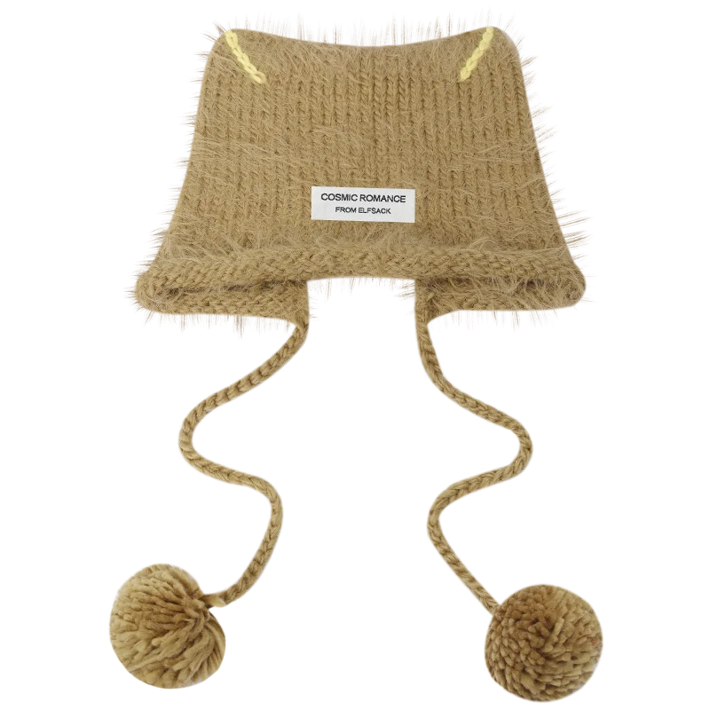 2025 New Arrivals Elf Ears Knitted Woolen Hat For Women
