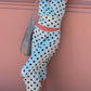 Women's Midi Skirt Stylish Dot Print/Striped A Line Casual Irregular Hem Low Rise Skirts for Summer Vacation Streetwear