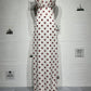 Polka Dot Backless Sexy Maxi Dress Women Elegant Halter Deep V Neck Sleeveless Bodycon Split Club Party Long Dress