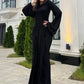 Long Sleeve Draped Ruched Sexy Maxi Dress Women Autumn Winter O Neck High Waist Bodycon Club Party Long Dress Elegant