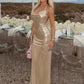 Silver Metallic Sexy Maxi Dress Women Elegant Spaghetti Strap Sleeveless Backless Bodycon Mesh Mermaid Party Long Dress