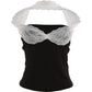 Halter Y2K Tank Top Women Patchwork Mesh Summer Trend Strapless Hollow Lace-Up Wild Beach Vacation Clubwear Camisole