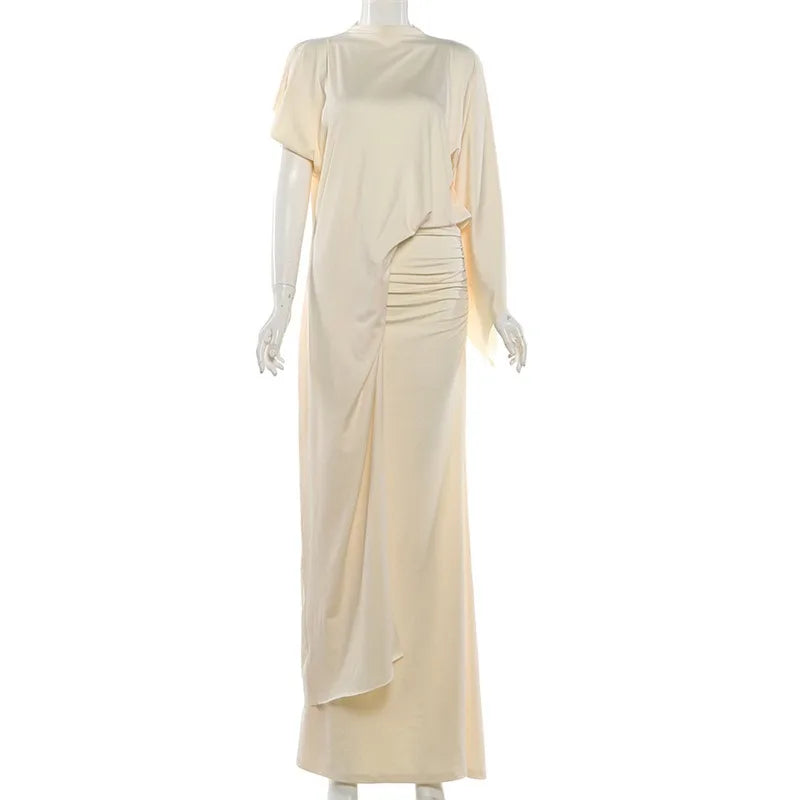 2 Piece Sets Asymmetrical Top and Maxi Skirt Matching Outfits Elegant Dress Suits Woman 2026 New Arrivals