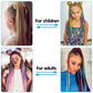 Synthetic Colored Braided Ponytail Hair Extension Rainbow Color Braids Pony Tail With Elastic Band Girl's Pigtail