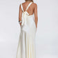 Elegant Satin Backless Sexy Maxi Dress Women Fashion Sleeveless Backless Pleated Bodycon Club Party Long Dresses