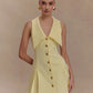 Turn-down Collar Button Up Sleeveless Pleated Mini Dress White Elegant Dresses Woman 2025
