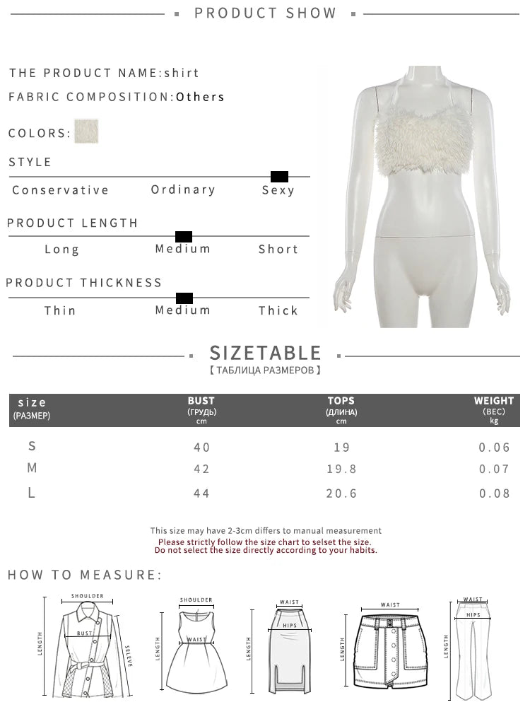 Hottie Backless Furs Tank Top Women Sexy Fashion Halter Bandages Elegant Simple Party Clubwear Trend High Street Vest