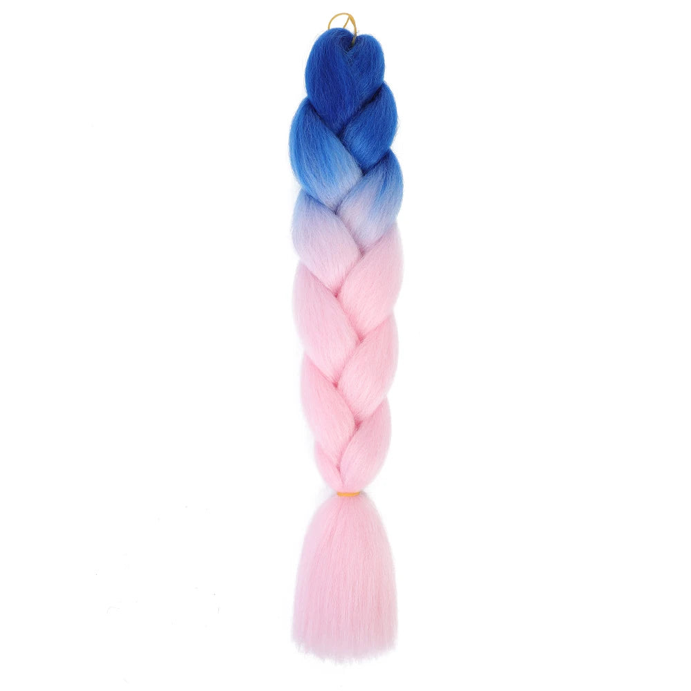 24 Inch Jumbo Braids Extensions Synthetic Braiding Hair Afro Ombre Color kanekalon Hair for Children Braid