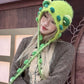 Cute 3D Ear Pom Pom Ear Flap Knit Beanie For Women