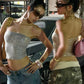 Sexy Sequin Applique Tank Top Women Fashion Classic Sleeveless Stretch Skinny Party Clubwear Hottie Street Chic Vest