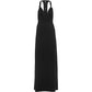 Leisure Elegant Long Dress Woman Summer Trend V-Neck Beads Single-Breasted Backless Vacation Style Skinny Vestidos