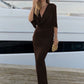 Deep V Neck Short Sleeve Sexy Maxi Dress Women Elegant Autumn Winter New Back Split Ruched Club Party Long Dress Female
