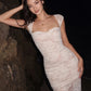 Patchwork Jacquard Elegant Dress Woman Summer Trend Square Collar Backless Shape Waist Beach Party Style Long Bodycon