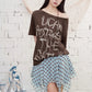 Polka Dot Irregular Hem Skirt, High-Waisted Flowy A-Line Mini Skirt