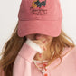 Cartoon Embroidery Baseball Cap, Cute Monster Graphic Peaked Hat for Casual Outdoor Wear