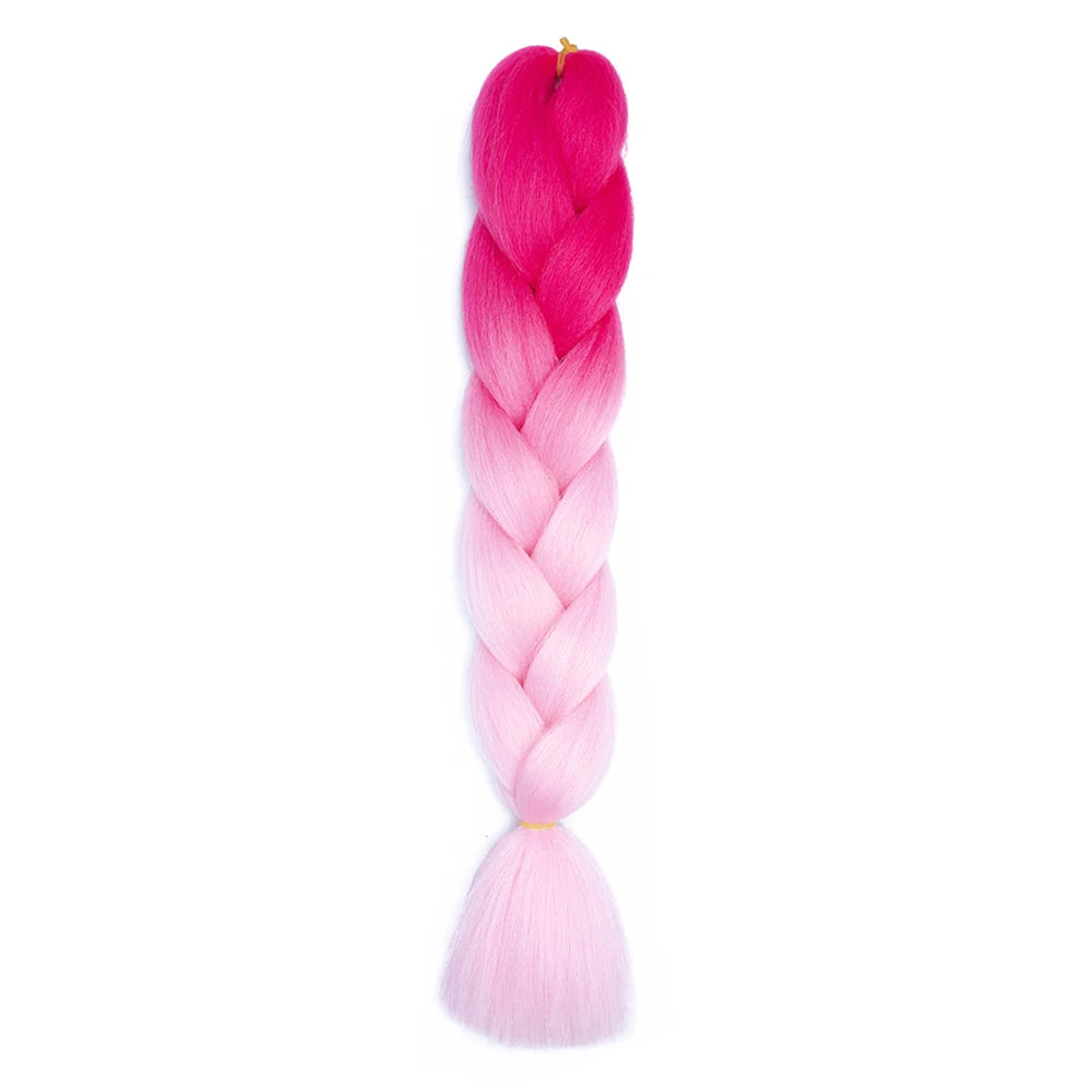 24 Inch Jumbo Braids Extensions Synthetic Braiding Hair Afro Ombre Color kanekalon Hair for Children Braid